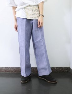 画像2: 60's FRENCH MILITARY リネンセーラーパンツ "ワンウォッシュ" DEADSTOCK 【W33 L29】 (2)