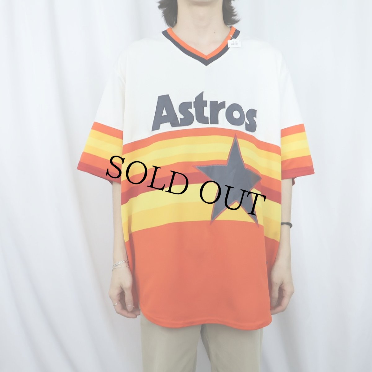 画像3: Majestic "Astros" ゲームシャツ 2XL  (3)