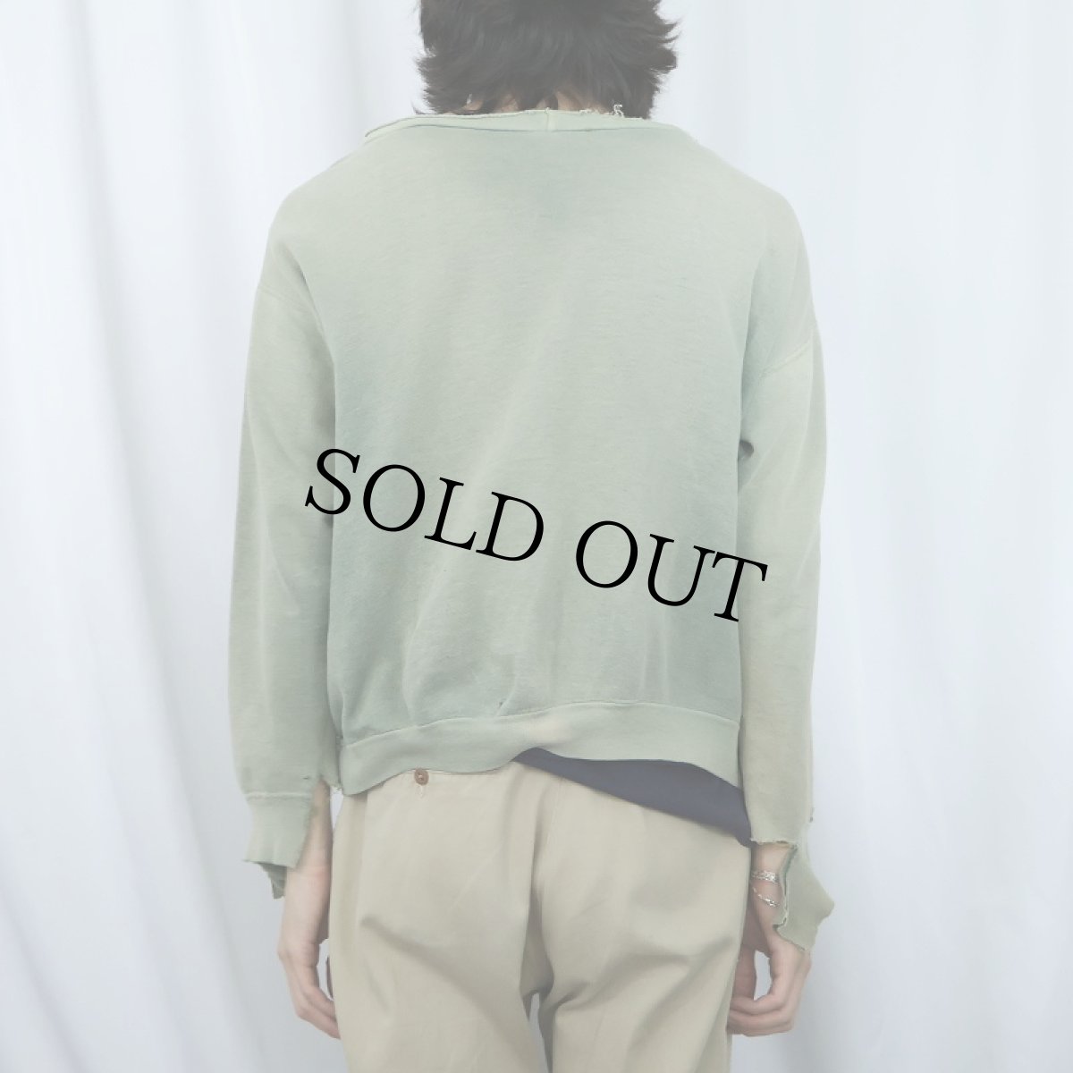 画像3: 50〜60's カットオフ 無地スウェット (3)