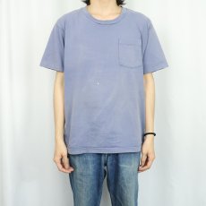 画像2: 90's BVD USA製 無地 ポケットTシャツ L (2)