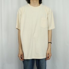 画像2: 90's BANANA REPUBLIC USA製 無地 ポケットTシャツ XL (2)