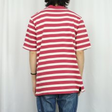 画像3: 90's LANDS' END USA製 ボーダー柄 ポケットTシャツ L (3)