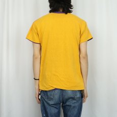 画像4: 70〜80's Champion バータグ USA製 "BURGES" ラバープリント ダブルフェイス リバーシブルTシャツ L (4)