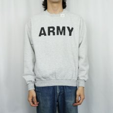 画像2: 90's〜 "ARMY" プリントスウェット M (2)