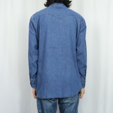 画像3: 70's H BAR C USA製 デニムキャバルリーシャツ SIZE16-34 (3)