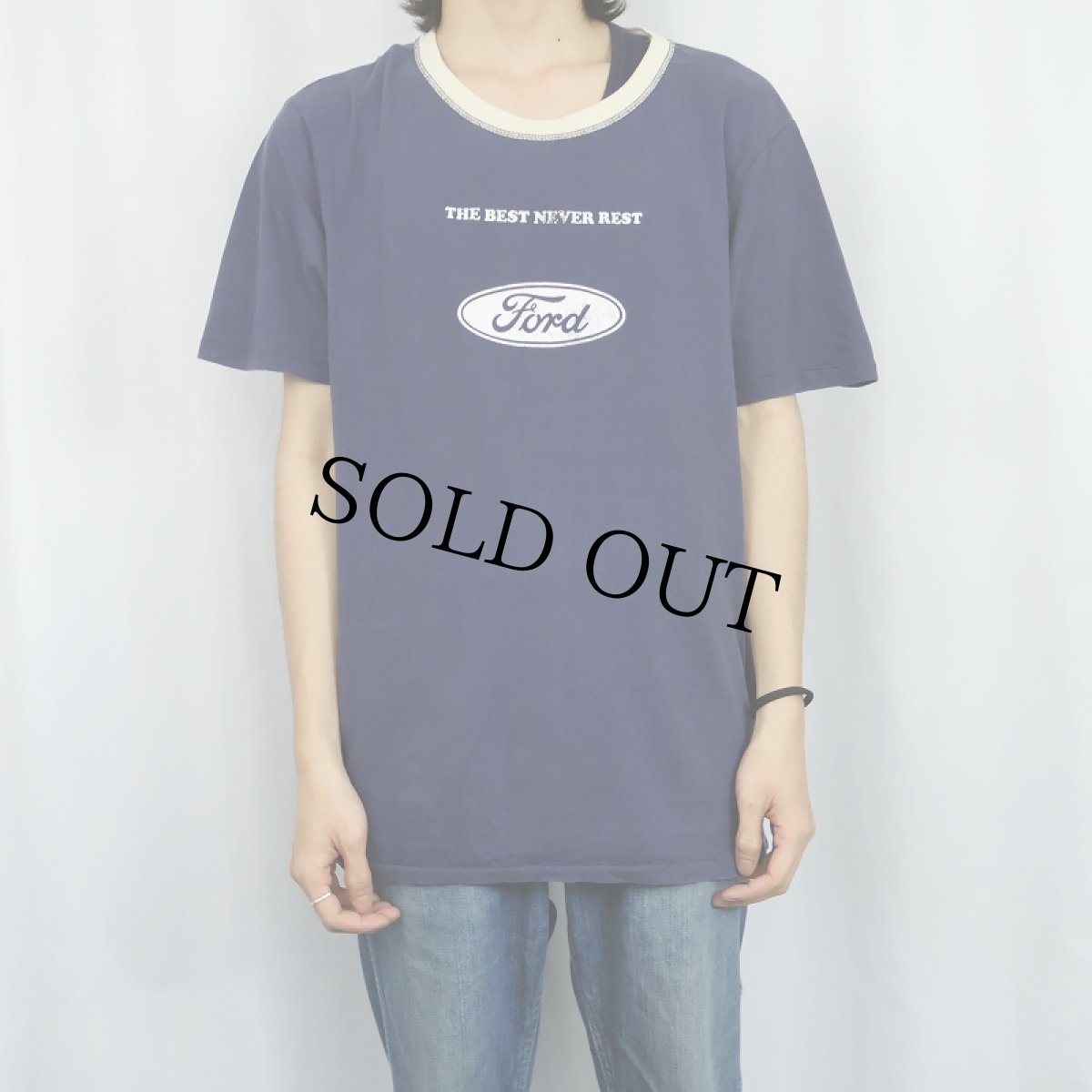 画像2: Ford "THE BEST NEVER REST" 自動車メーカー プリントTシャツ XL (2)