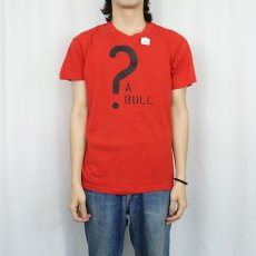 画像3: 80's USA製 "? A BULL" プリントTシャツ XL (3)