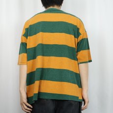 画像3: 90's〜 BASE CAMP USA製 ボーダー柄 プリントポケットTシャツ XL (3)