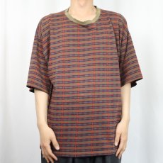 画像2: On The Ocean USA製 ボーダー柄織り Tシャツ XL (2)