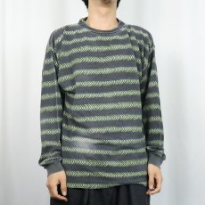 画像2: 90's Ocean Pacific ボーダー柄 ロンT L (2)