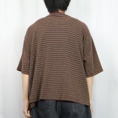 画像3: 80's Ocean Pacific USA製 ボーダー柄 ロゴ刺繍 Tシャツ L (3)