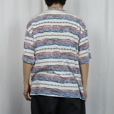 画像3: 90's〜 BOLT サーフブランド ボーダー柄 Tシャツ XL (3)