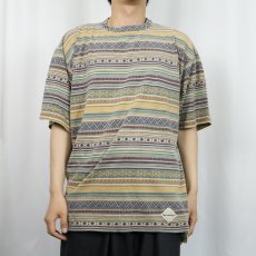 画像2: 90's GRAMICCI USA製 ネイティブボーダー柄 Tシャツ XL (2)