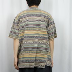 画像3: 90's GRAMICCI USA製 ネイティブボーダー柄 Tシャツ XL (3)