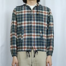 画像2: 60's PETERS Whaler チェック柄 コットンジップパーカー (2)