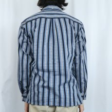 画像3: 60's Block's ストライプ柄 3点留め ボタンダウンシャツ M (3)