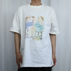 画像2: 90's Erika Oller USA製 "Fruit Tarts" イラストプリントTシャツ XL (2)