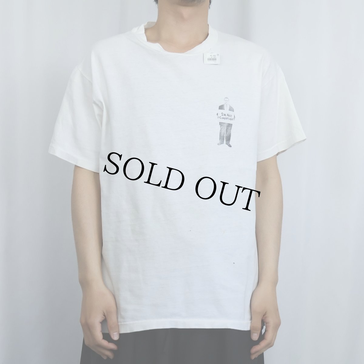 画像3: 90's USA製 "I’M NOT COMFORTABLE" フォトプリントTシャツ L (3)