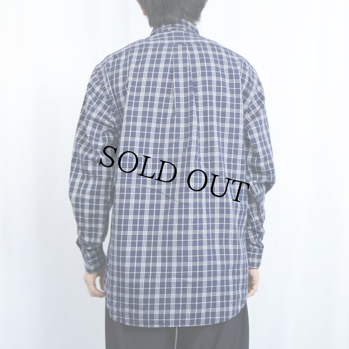画像3: POLO Ralph Lauren "WHITFIELD" チェック柄 コットンシャツ NAVY M (3)