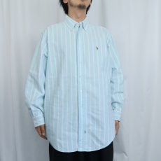 画像2: Ralph Lauren ストライプ柄 コットンボタンダウンシャツ SIZE16 1/2-33 (2)