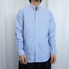 画像2: Ralph Lauren "CUSTOM FIT" ギンガムチェック柄 コットンボタンダウンシャツ S (2)