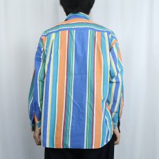 画像3: 80〜90's POLO COUNTRY Ralph Lauren マルチストライプ柄 コットンシャツ S (3)