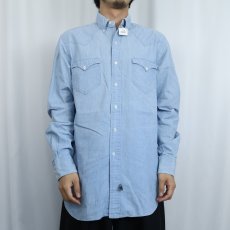 画像2: 80〜90's POLO COUNTRY Ralph Lauren シャンブレーウエスタンシャツ M (2)