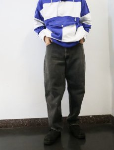 画像3: 90's Levi's 550 USA製 "サルファブラック" ブラックデニムパンツ W35 (3)