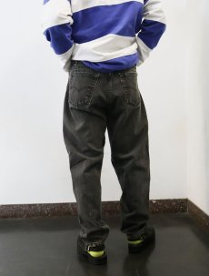 画像4: 90's Levi's 550 USA製 "サルファブラック" ブラックデニムパンツ W35 (4)