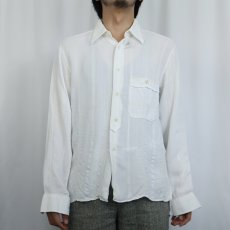 画像2: NCP ITALY製 ストライプ柄 コットンリネンシャツ M (2)