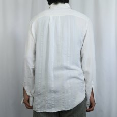 画像3: NCP ITALY製 ストライプ柄 コットンリネンシャツ M (3)