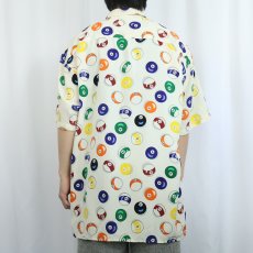 画像3: PJ MARK ビリヤード柄 ポリエステルシャツ L (3)