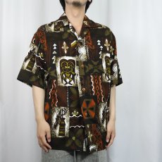 画像2: オールオーバーパターン アロハシャツ (2)