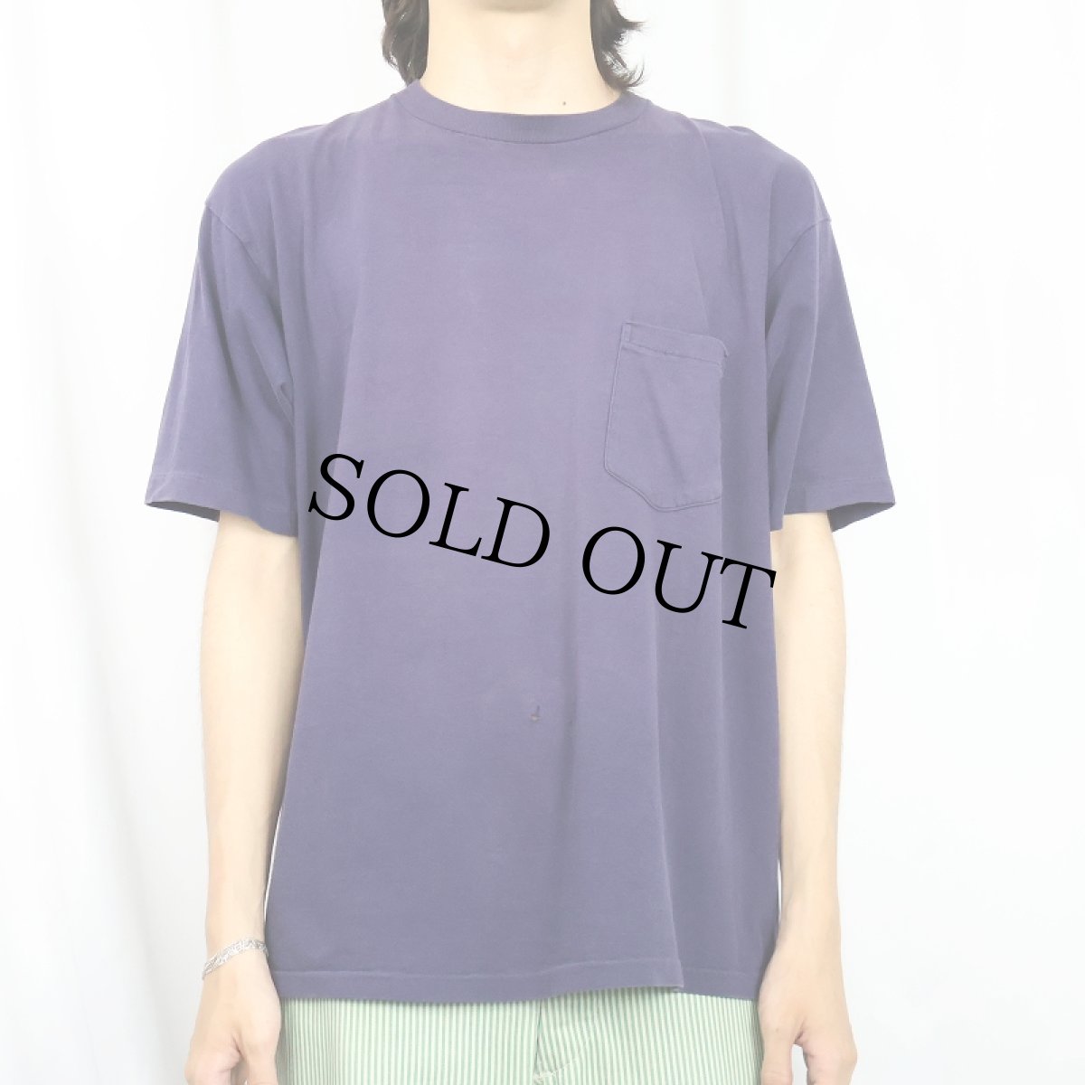 画像2: 90's GAP USA製 無地ポケットTシャツ L (2)