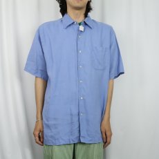 画像2: 90's LANDS' END リネンシャツ L (2)