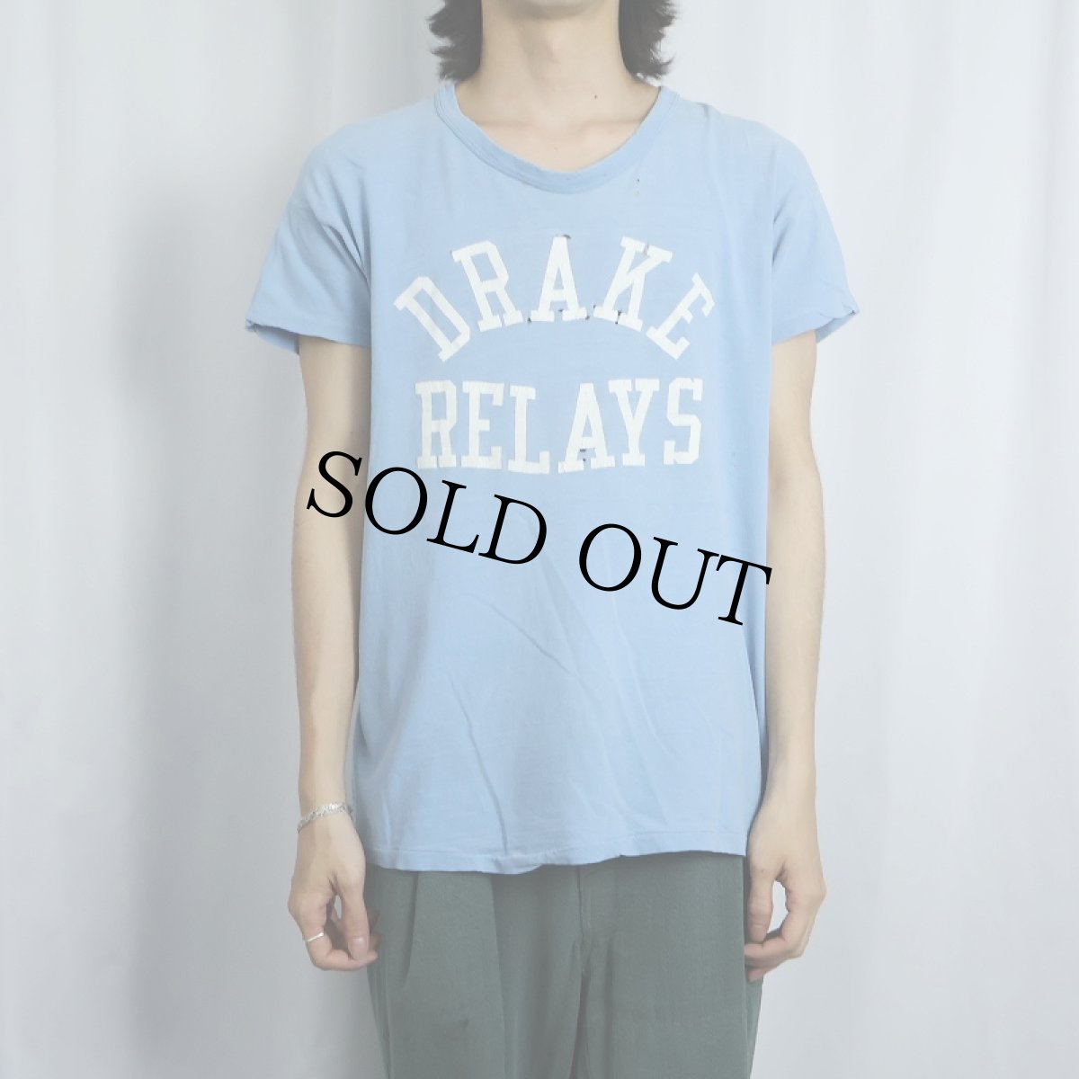 画像2: 70's RUSSELL ATHLETIC USA製 "DRAKE RELAYS" プリントTシャツ XL (2)