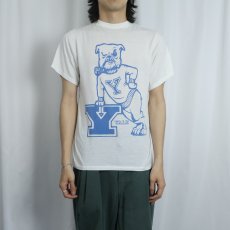 画像2: 70〜80's "YALE" 染み込みプリントTシャツ L (2)