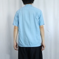 画像3: 70's Da Vinci レーヨン混 オープンカラーシャツ M (3)