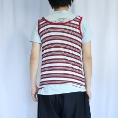 画像3: 70's〜 Mojave マルチボーダー柄 タンクトップ M (3)