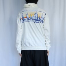 画像4: 80〜90's Hobie USA製 サーフブランド プリントTパーカー XL (4)