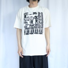 画像2: 90's USA製 "MANIMAL" プリントTシャツ L (2)