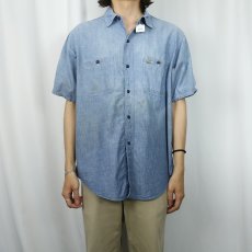 画像2: 50〜60's シャンブレーシャツ XL (2)