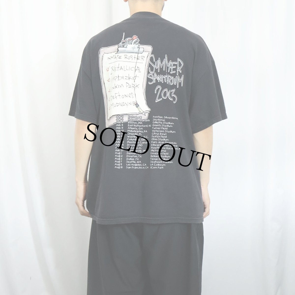 画像4: 2003 METALLICA USA製 "SUMMER SANITARIUM TOUR" ミュージックフェスティバルTシャツ BLACK XL (4)