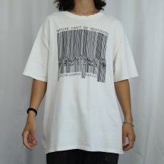 画像2: 2000's "NATURE CAN'T BE RESTOCKED" シマウマプリントTシャツ XL (2)