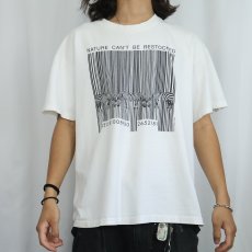 画像2: 90's USA製 "NATURE CAN'T BE RESTOCKED" シマウマプリントTシャツ XL (2)
