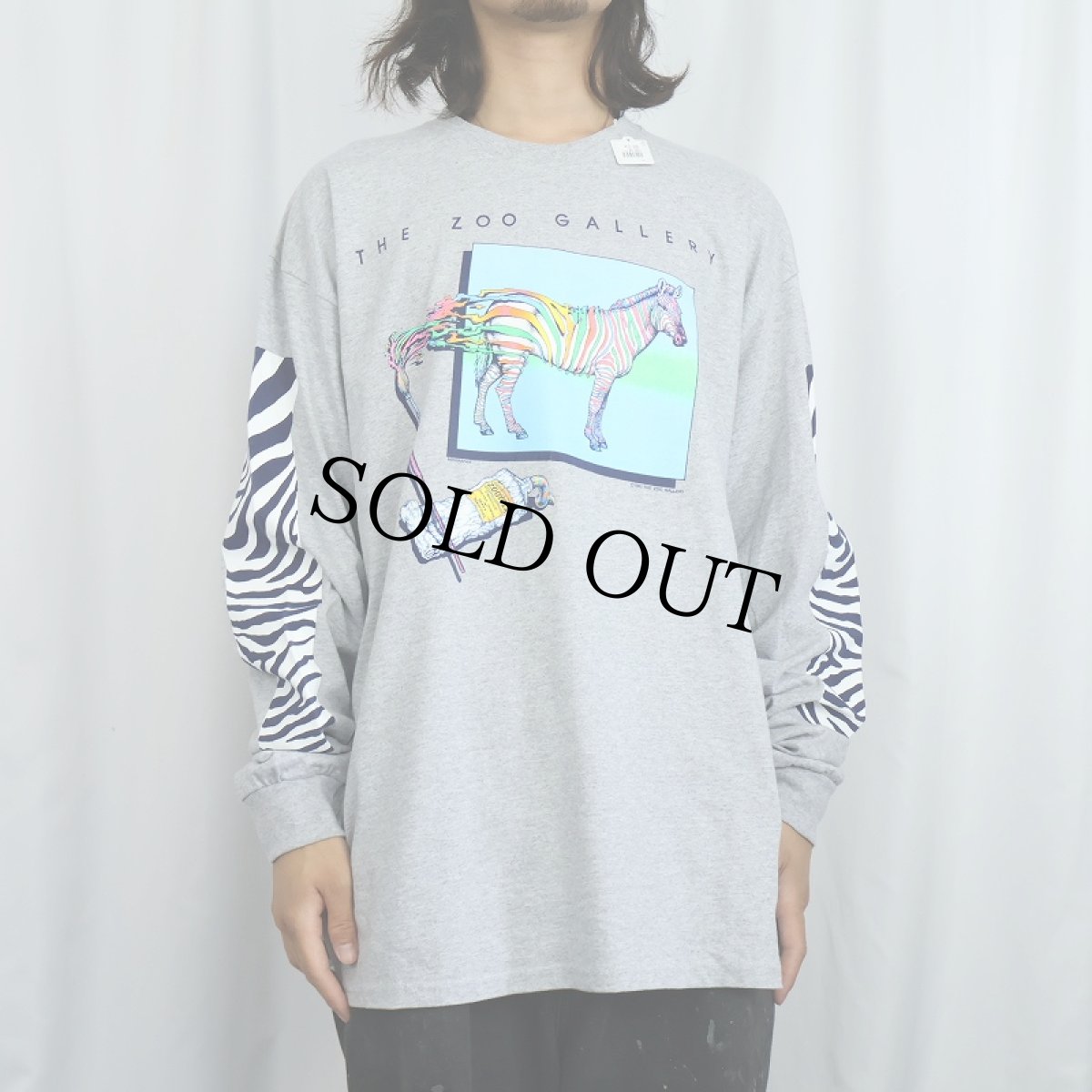 画像3: THE ZOO GALLERY シマウマ アートプリントTシャツ XL (3)