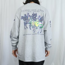 画像4: THE ZOO GALLERY シマウマ アートプリントTシャツ XL (4)