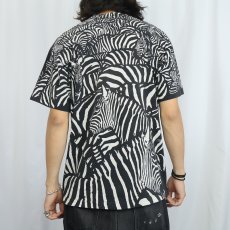 画像4: 90's LIQUID BLUE "Greg Genrich" シマウマ 大判プリントTシャツ L (4)
