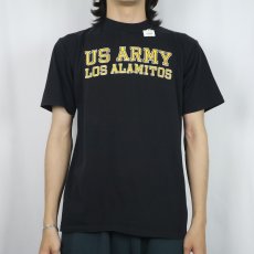 画像2: 80's USA製 "US ARMY LOS ALAMITOS" プリントTシャツ BLACK XL (2)