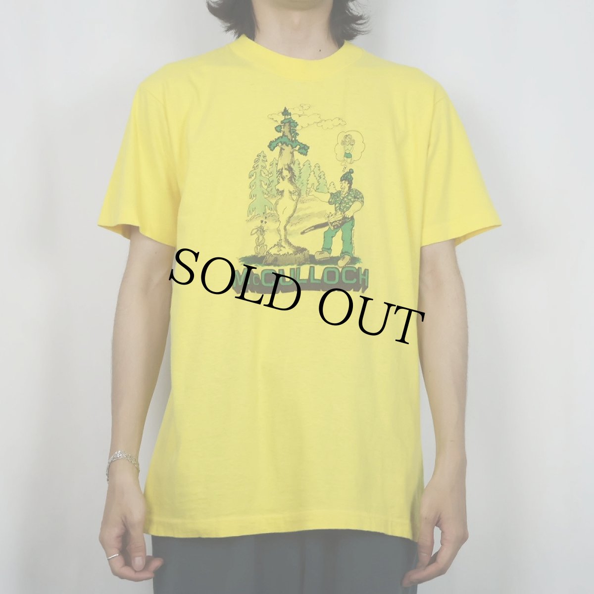 画像2: 70〜80's "McCULLOCH" イラストプリントTシャツ L (2)